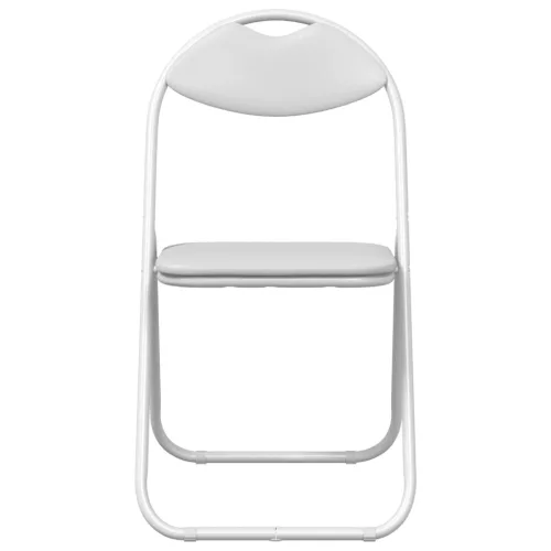  Összecsukható Étkezőszék 8 pcs Fehér 48 x 43,5 x 81 cm PVC acél