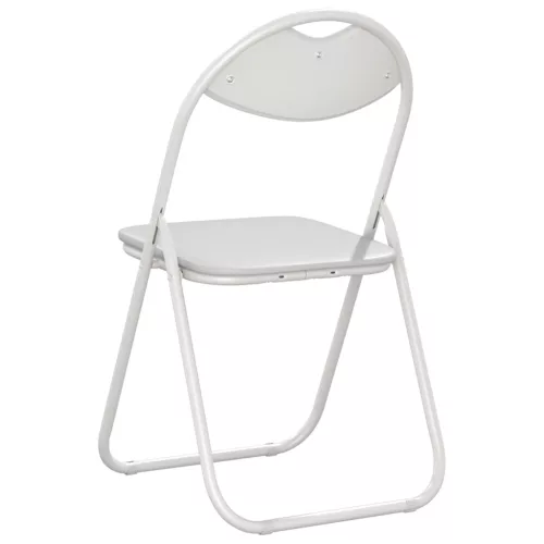  Összecsukható Étkezőszék 8 pcs Fehér 48 x 43,5 x 81 cm PVC acél