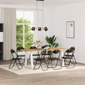    Összecsukható Étkezőszék 8 pcs Fekete 48 x 43,5 x 81 cm