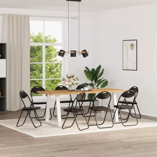  Összecsukható Étkezőszék 8 pcs Fekete 48 x 43,5 x 81 cm