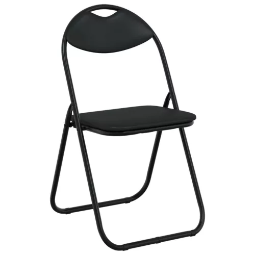  Összecsukható Étkezőszék 8 pcs Fekete 48 x 43,5 x 81 cm