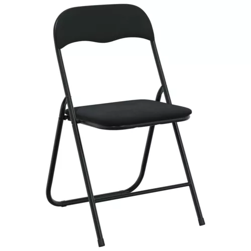  Összecsukható szék 8 pcs Fekete 48 x 44 x 78 cm Bársony