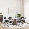  Összecsukható szék 8 pcs Fekete 48 x 44 x 78 cm Bársony