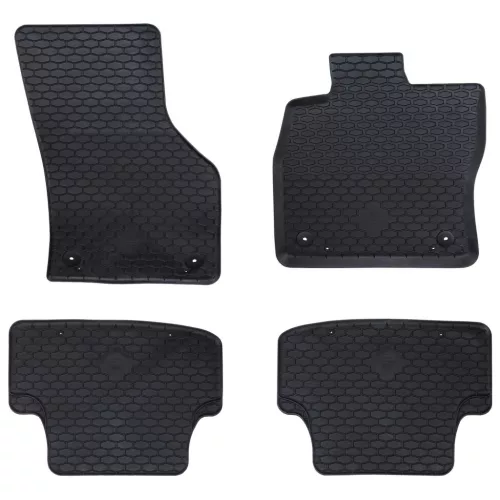  Autószőnyeg 4 pcs Fekete alkalmas Audi A3 2012-2020 Gumi