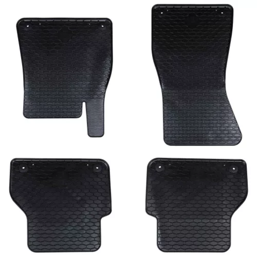  Autószőnyeg 4 pcs Fekete alkalmas Audi A6 / A7 4D hátsó Gumi