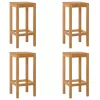 Bárszék 4 pcs Barna Tömör Teakfa