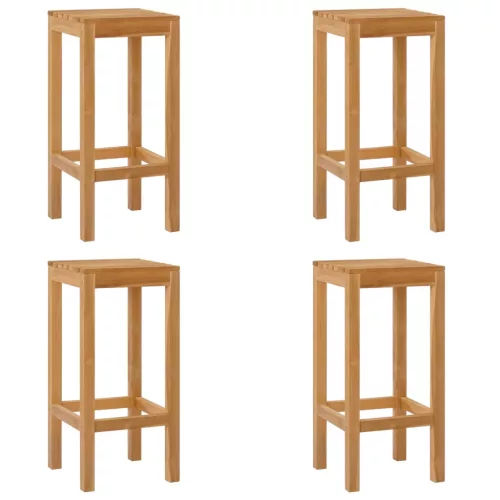  Bárszék 4 pcs Barna Tömör Teakfa