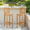  Bárszék 2 pcs Kezeletlen 35 x 45 x 110 cm Tömör Teakfa