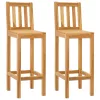  Bárszék 2 pcs Kezeletlen 35 x 45 x 110 cm Tömör Teakfa