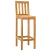  Bárszék 2 pcs Kezeletlen 35 x 45 x 110 cm Tömör Teakfa