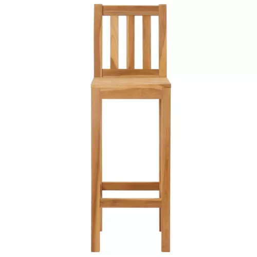  Bárszék 2 pcs Kezeletlen 35 x 45 x 110 cm Tömör Teakfa