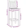  Bárszék 2 pcs Kezeletlen 35 x 45 x 110 cm Tömör Teakfa