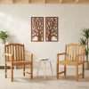  Kerti Szék 2 pcs Természetes 58 x 60 x 93 cm Tömör Teakfa
