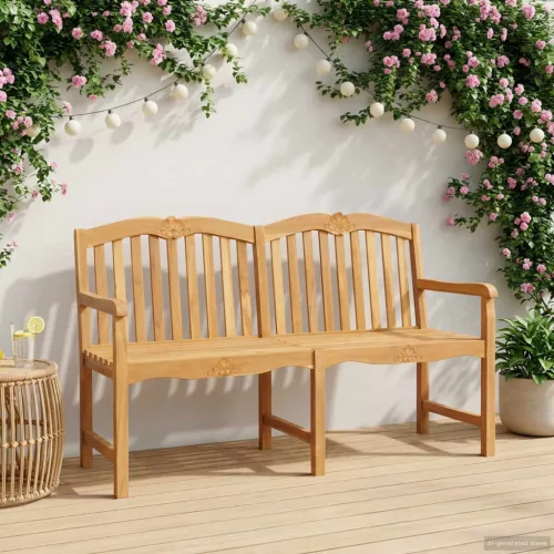  Kézműves Rózsabank Természetes 150 x 60,5 x 95 cm Tömör Teakfa