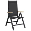  Fekvő Kerti Székek 2 pcs Fekete 58 x 73 x 111,5 cm Textilén