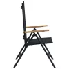  Fekvő Kerti Székek 2 pcs Fekete 58 x 73 x 111,5 cm Textilén