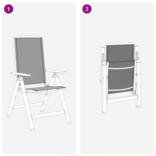  Fekvő Kerti Székek 2 pcs Fekete 58 x 71 x 112 cm Textilén