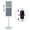  Pedestal poszter állvány Ezüst 33 x 33 x 126 cm PVC és Acél