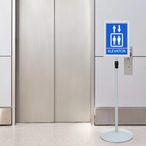  Pedestal poszter állvány Ezüst 33 x 33 x 123 cm PVC és Acél