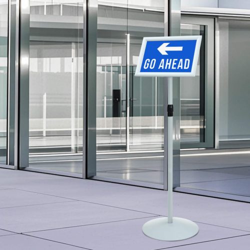  Pedestal poszter állvány Ezüst 33 x 33 x 123 cm PVC és Acél