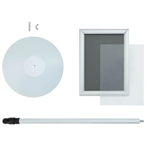  Pedestal poszter állvány Ezüst 33 x 33 x 123 cm PVC és Acél