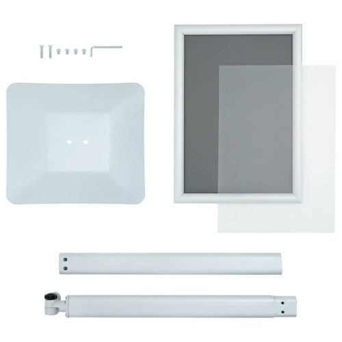  Pedestal poszter állvány Ezüst 32,5 x 27 x 126 cm