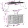  Összecsukható Kemping Grill Fekete 58 x 31 x 2 cm Ötvözött Acél