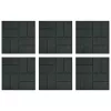  Lépőkő 6 pcs Fekete 40,5 x 40,5 x 2 cm Gumi