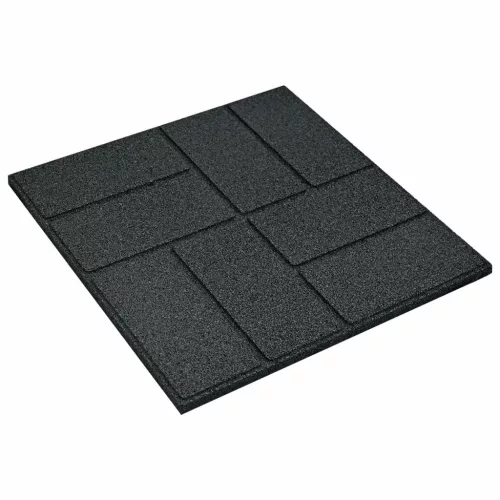  Lépőkő 6 pcs Fekete 40,5 x 40,5 x 2 cm Gumi