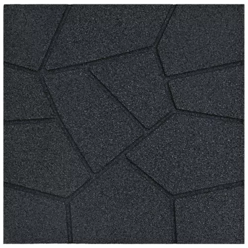  Lépőkő 6 pcs Fekete 40,5 x 40,5 x 2 cm Gumi