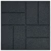  Lépőkő 6 pcs Fekete 40,5 x 40,5 x 2 cm Gumi
