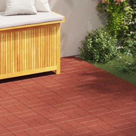  Lépőkő 6 pcs Piros 40,5 x 40,5 x 2 cm Gumi