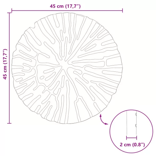  Lépőkő 6 pcs Fekete Ø 45 x 1,8 cm Gumi