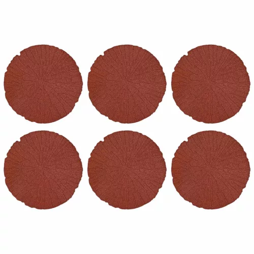  Lépőkő 6 pcs Piros Ø 45 x 1,8 cm Gumi