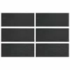  Lépőkő 6 pcs Fekete 60,5 x 25 x 2 cm Gumi