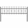  Tüskés kerítés Fekete 200 x 130 cm Porszórt acél