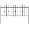  Tüskés kerítés Fekete 200 x 130 cm Porszórt acél