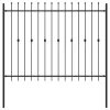  Tüskés kerítés Fekete 200 x 200 cm Porszórt acél