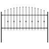  Tüskés kerítés Fekete 200 x 130 cm Porszórt acél