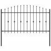  Tüskés kerítés Fekete 200 x 150 cm Porszórt acél