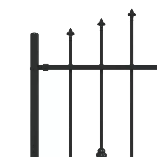  Tüskés kerítés Fekete 200 x 150 cm Porszórt acél