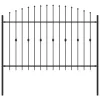  Tüskés kerítés Fekete 200 x 130 cm Porszórt acél