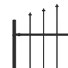 Tüskés kerítés Fekete 200 x 130 cm Porszórt acél