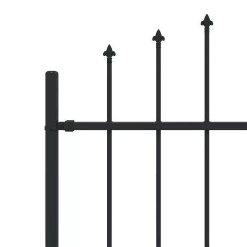  Tüskés kerítés Fekete 200 x 130 cm Porszórt acél