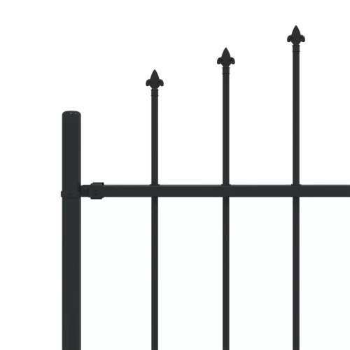  Tüskés kerítés Fekete 200 x 200 cm Porszórt acél