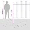  Tüskés kerítés Fekete 200 x 200 cm Porszórt acél