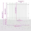  Tüske Íves Kerítés Fekete 200 x 200 cm Porszórt acél