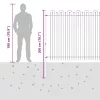 Tüske Íves Kerítés Fekete 200 x 200 cm Porszórt acél