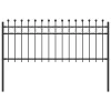  Gyűrűs Kerítés Fekete 200 x 130 cm Porszórt acél