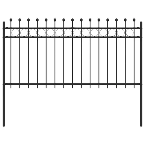  Gyűrűs Kerítés Fekete 200 x 150 cm Porszórt acél